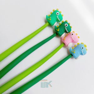 پک اقتصادی (4عددی) روان‌نویس سیلیکونی طرح دایناسور خسته و خنگ