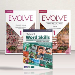 مجموعه کامل کتاب ایوالو 1 + ویدیو بوک + آکسفورد ورد اسکیلز المنتری | Full Pack Evolve 1 + Oxford Word Skills Elementary