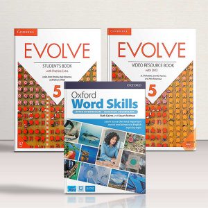 مجموعه کامل کتاب ایوالو 5 + ویدیو بوک + آکسفورد ورد اسکیلز ادونس | Full Pack Evolve 5 + Oxford Word Skills Advanced
