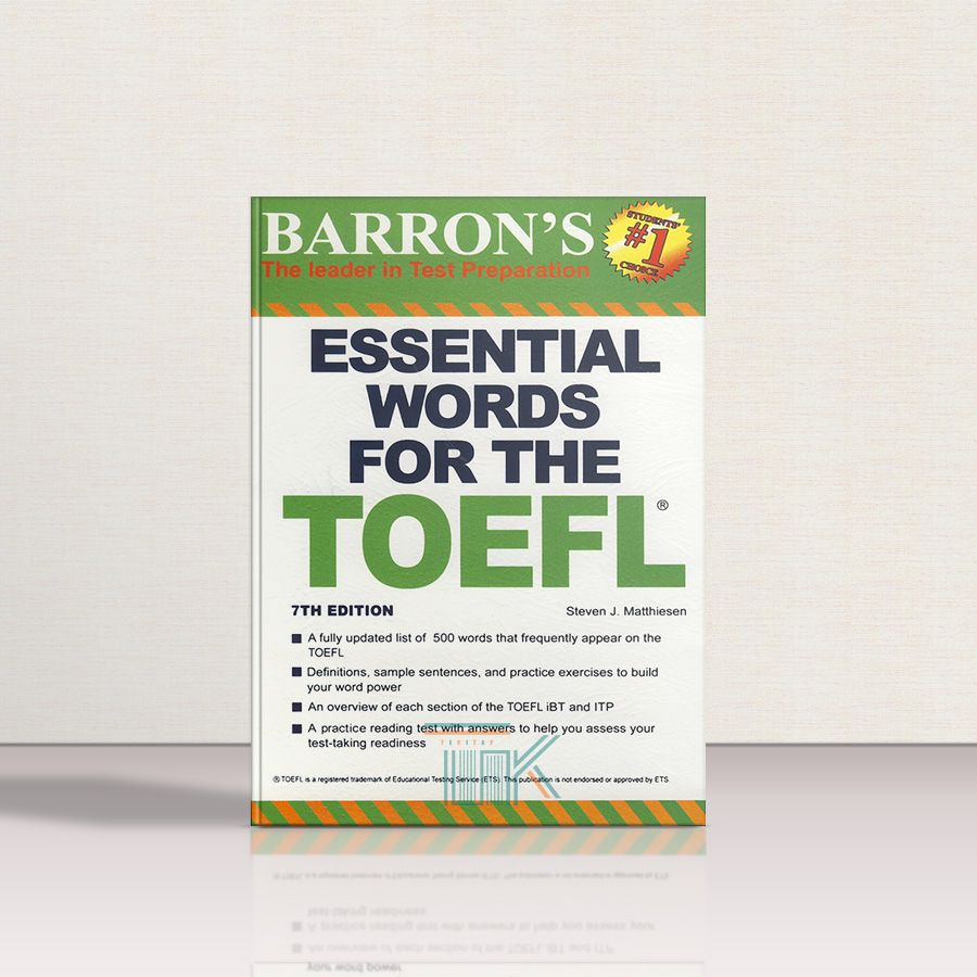 کتاب Barrons Essential Words for the TOEFL 7th Edition | کتاب لغات ضروری آزمون تافل ویرایش هفتم بارونز